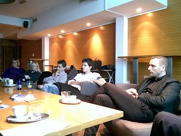 Petra Sever, vodja pravne pisarne, Sava d.d. / Saša Vutkovič, direktorica, ISSIMO d.o.o. Sebastjan Lipovšek , SKIPS, lastnik / Ivan Fućak, analitik snovalec, RRC d.d. / Jure Filip, vodja računovodstva, Data d.o.o.