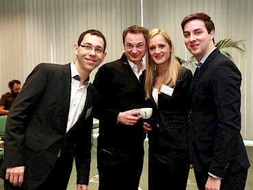 Lan Filipič, manager v oddelku za poslovno svetovanje, Deloitte d.o.o.;Mark Turrell, ustanovitelj in direktor agencije Orcasci;Daniela Bervar Kotolenko, Business Intelligence Center;Robin Weninger, podjetnik