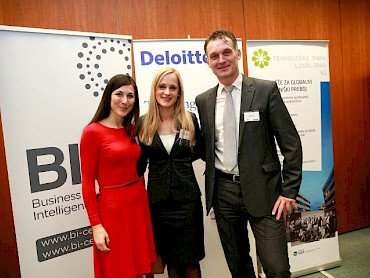 Sanja Savič, vodja Deloitte legal, Deloitte d.o.o.;Daniela Bervar Kotolenko, Business Intelligence Center;Mitja Bokalič, Lotrič meroslovje d.o.o.