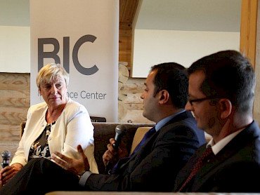 Gertrud Rantzen, Slovensko-nemška gospodarska zbornica / Ugur Yildirim, Alpen Invest / Mladen Mirko Tepuš, Erste Card (Diners club)  Fotograf: Sebastjan Rutart