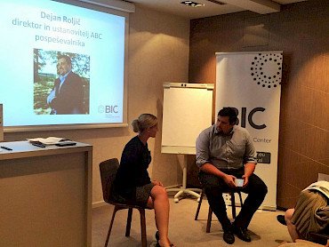 Daniela Bervar Kotolenko, Business Intelligence Center | Dejan Roljič, ABC Accelerator